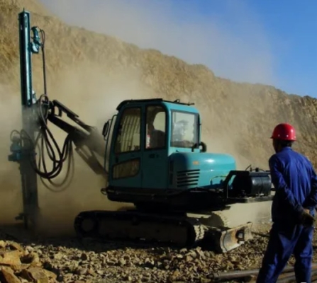 Blasthole Rock Drill Rig, Top Hammer Drilling Rig Typ gąsienicowy do piaskowania