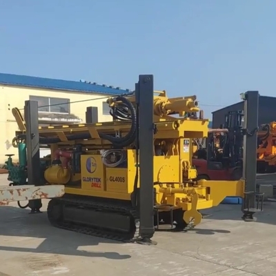 Diesel Gl400s 400m Wiertnica do studni wodnej Dth Hydrauliczna stalowa podwozie gąsienicowe