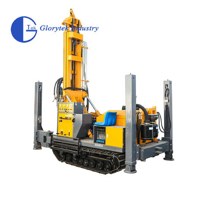 GL180R Rubber Crawler Water Well Drill Rig with 180m Depth and Hydraulic Top Drive for Geothermal Borehole Drilling